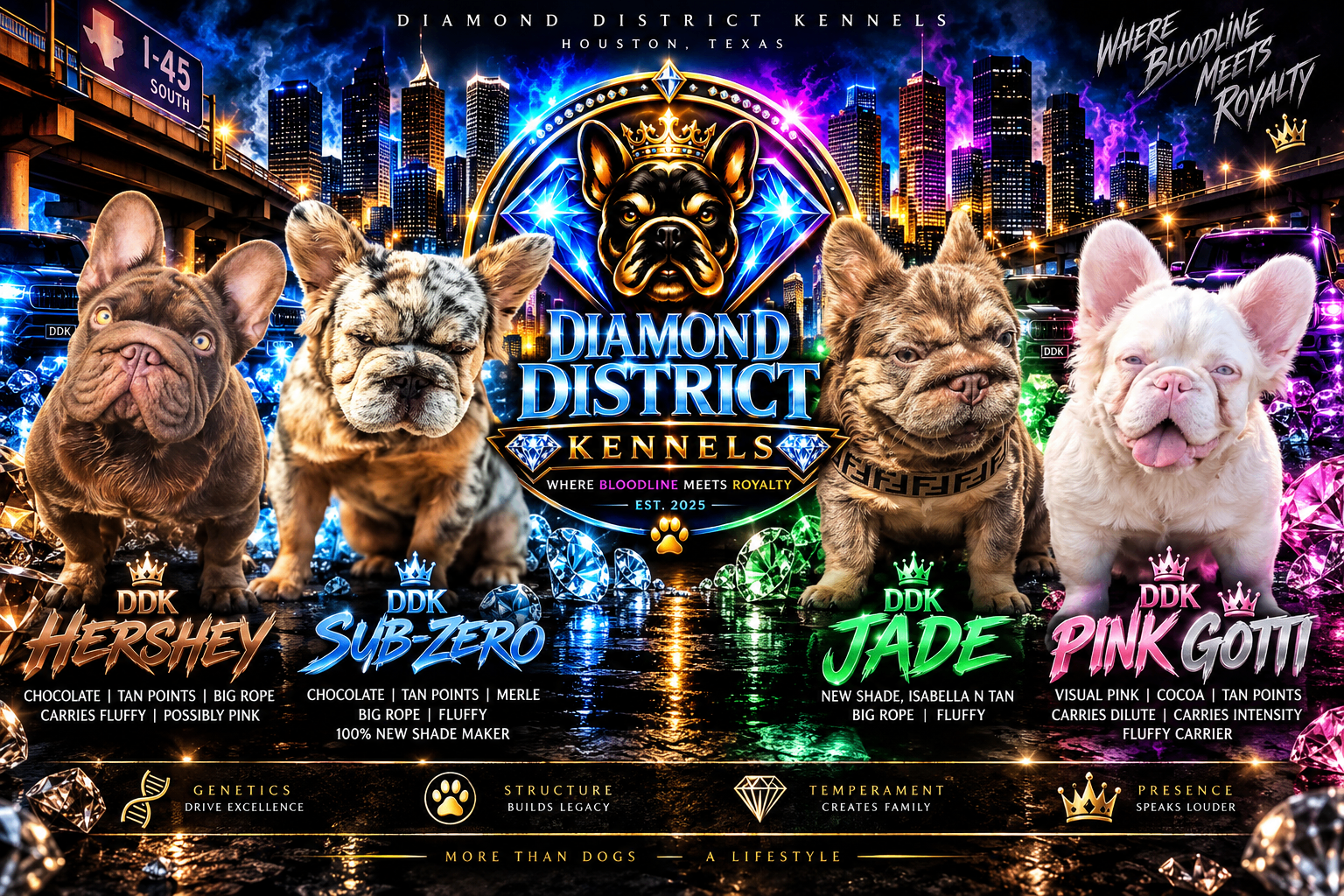 Diamond District Kennels French Bulldog lineup