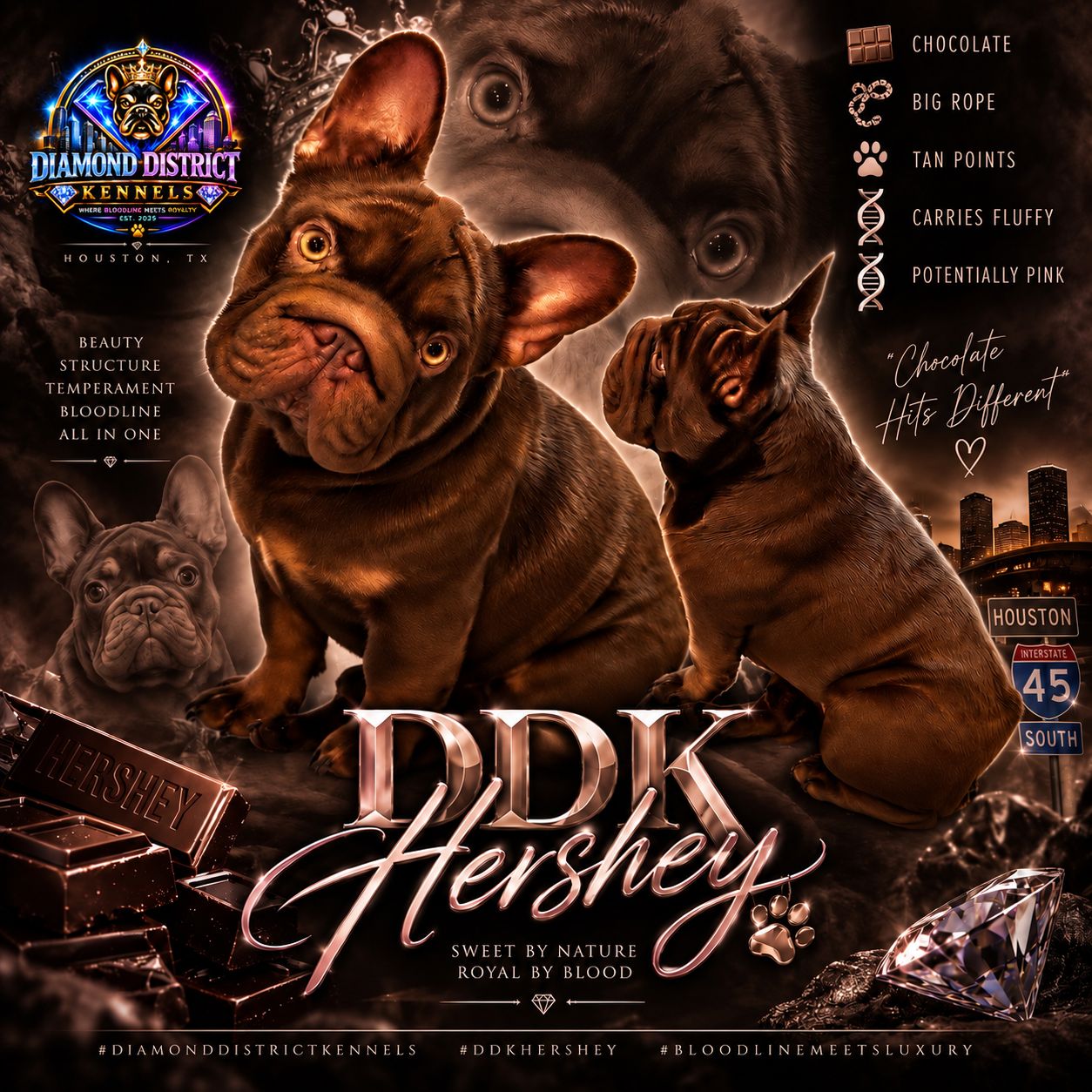 DDK Hershey — chocolate French Bulldog stud